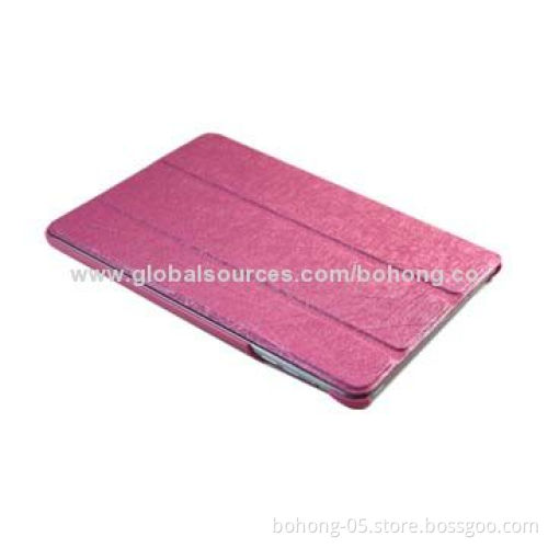 Tri-folded Folio PU + PC Case for iPad Mini, Different Colors Available, 500-piece Each Color MOQ